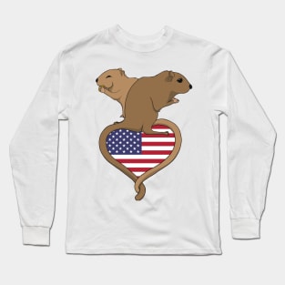 Gerbil USA (light) Long Sleeve T-Shirt